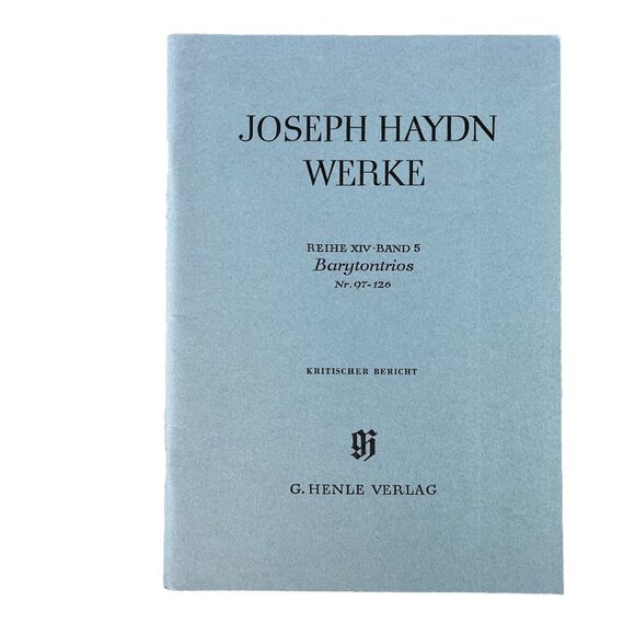 Joseph Haydn Werke Reihe XIV  Band 5 Barytontrios Nr. 97-126 New Hal Leonard - Picture 1 of 6